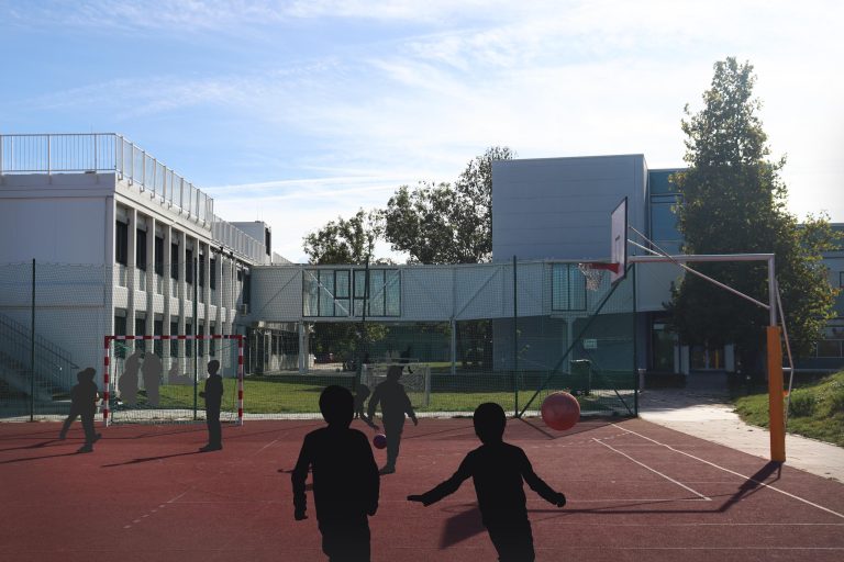 Gerasdorferstraße, Aufbauschule; by Arch. Georg Reinberg, Wien